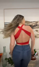Load image into Gallery viewer, RED-ROJO Long bandana
